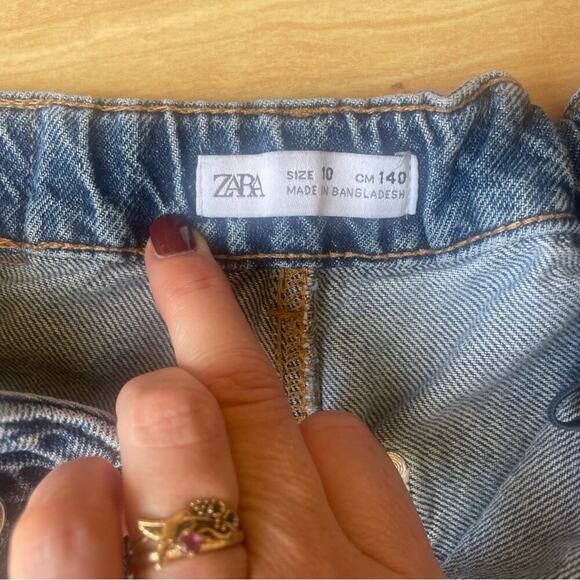 Zara Girls Flare Denim Pants Size 10 - Picture 4 of 7